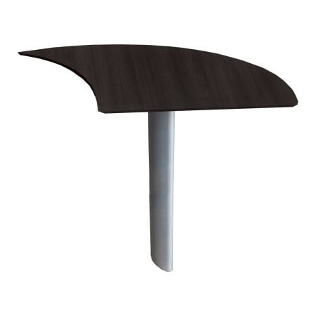 Safco® Medina Right Curved Desk Extension 47W X 28D X 29-1/2H Mocha